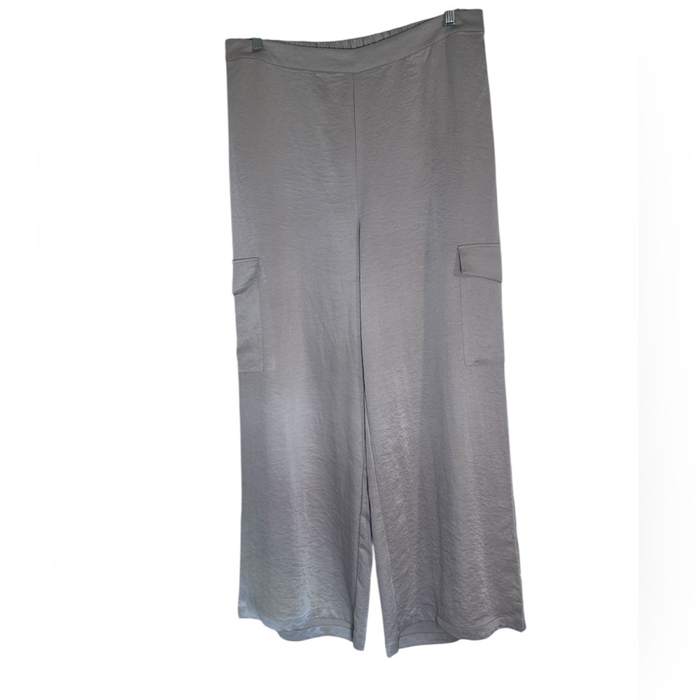 Adrianna Papell Textured Satin Pull-On Cargo Pant